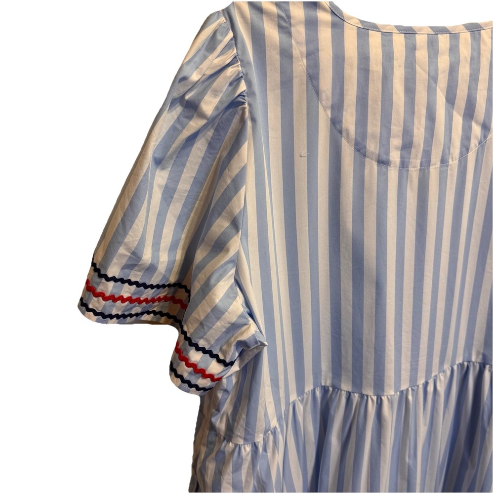 Draper James Blue Striped Midi Dress Katherine Nautical Theme - Picture 8 of 9